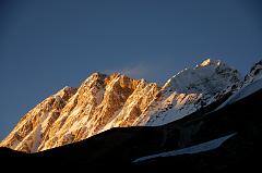 35 Shishapangma Southwest Face And Pungpa Ri At Sunset From Shishapangma Southwest Advanced Base Camp Shishapangma (8012m) Southwest Face stretches to Pungpa Ri (7445m) at sunset from Shishapangma Southwest Advanced Base Camp (5276m).
